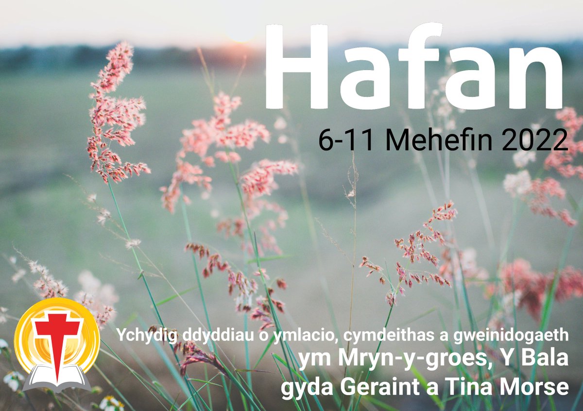 Mae Hafan yn ôl eleni!  
Wythnos o ymlacio, cymdeithasu a gweinidogaeth.

mudiad-efengylaidd.org/ein-gwaith/cyn…