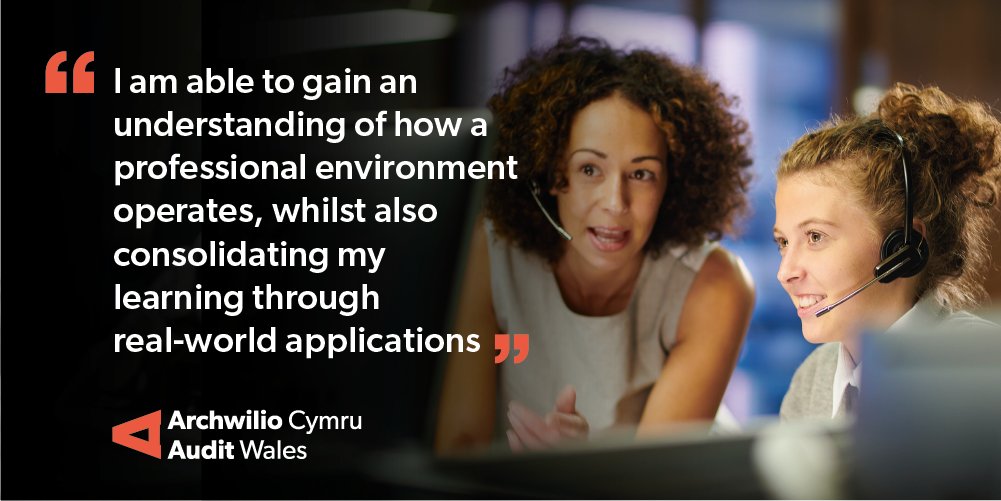 WalesAudit's tweet photo. 😀Our apprentices are able to learn and develop in a professional environment - just one of the many great benefits of apprenticeships! 

#apprenticeships #careers #AuditJobs https://t.co/EKOqPlUJ0M