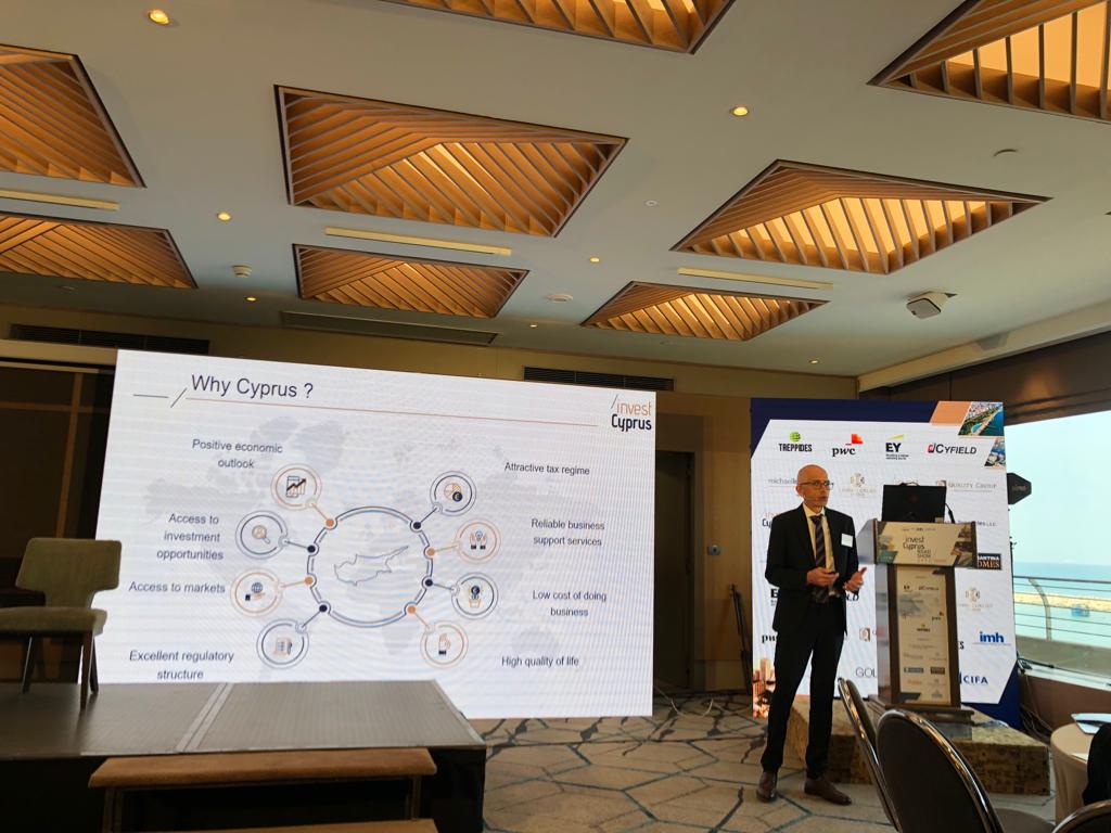 InvestCyprus's tweet photo. #IsraelRoadshow Γ. Μάτσης: Ιδανική βάση δραστηριοτήτων για εταιρείες από Ισραήλ η Κύπρος https://t.co/Jybc566Ruu