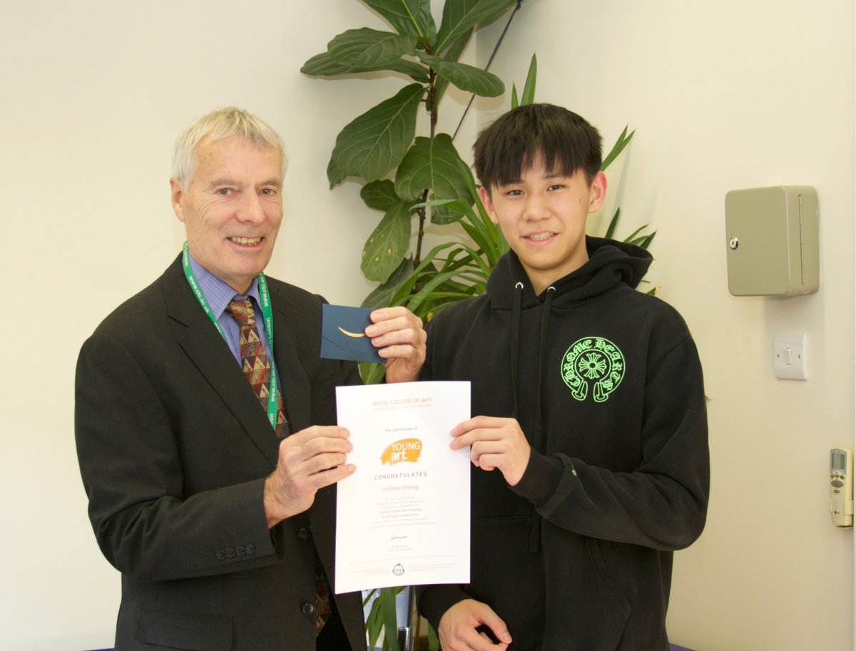 CTC_London's tweet photo. Lois Hinchliffe and Joshua Chang are here receiving their certificates from the Young Art competition. https://t.co/Z9MuVZ43Sr