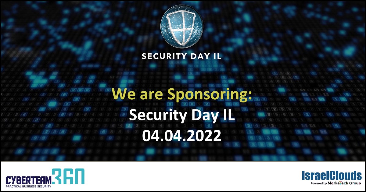 Come visit us in Security Day IL 2022 
For further details and registration > securitydayil.com

#CyberAttack #CyberSecurity #cyber #SecurityDayIL2022 #Security #IncidentResponse