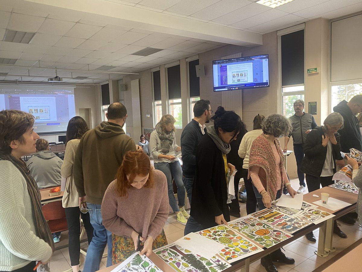 elipacini's tweet photo. Stage MIN Outils numériques au service des EBEP avec @ASHToulouse @DaneTlse @casnav_toulouse @canope_65 : stagiaires en phase de création! Réaliser et animer son portrait symbolique..c est parti! https://t.co/wRaPcV1pl2