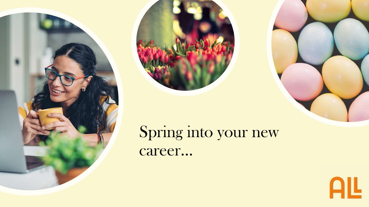 ALLRecruitment2's tweet photo. We're so happy that it's finally Spring!🐥🌷 Looking for a new career to start the new season? 🌸💐 Check out all of our current vacancies here: https://t.co/sywfqB5M5o ☺️ https://t.co/ogRuT7CYtr