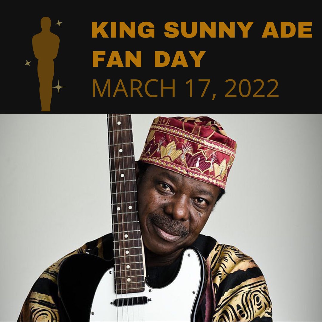 AfrobeatsHall's tweet photo. He is regarded as one of the first African pop musicians to gain international success &amp; has been called one of the most influential musicians of all time &amp; that’s why we have decided to make him the cover page of our FAN DAY for this week…..You are a legend 👑👑 @KingSunnyAde70 https://t.co/pKUTwyxGv3