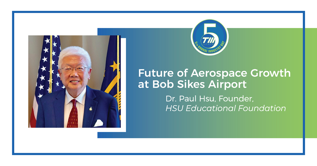 OneOkaloosa's tweet photo. Dr. Paul Hsu, founder of the @HSUFoundation joins us at TeCMEN Industry Day on April 26th, to discuss the future of aerospace growth at Bob Sikes Airport (CEW). Register here 👉 https://t.co/DUIPvQRrAQ
#TeCMEN #IndustryDay2022 #TeCMENIndustryDay https://t.co/2YTbobKx8o