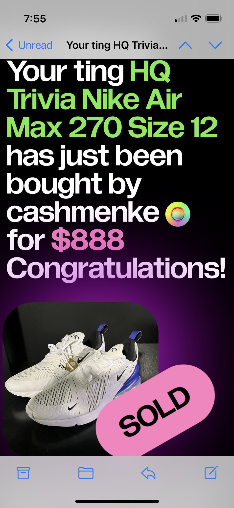 Nike air max 270 hq clearance trivia