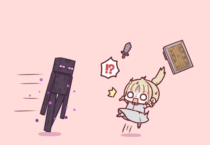 エンダーマンとクレアさん #描いたよクレアさん 