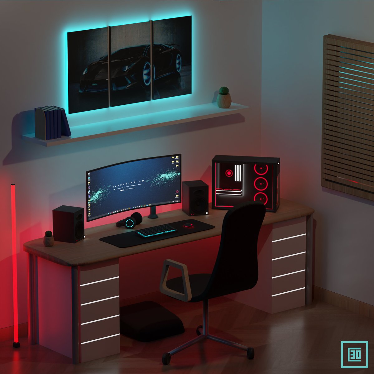 Capuccino3D's tweet photo. Gaming Setup Desk Modelling Tutorial!
https://t.co/UBvjGGszlo
#blender #3dmodeling #gamedev #Blender3d https://t.co/vIgE0pg9tc
