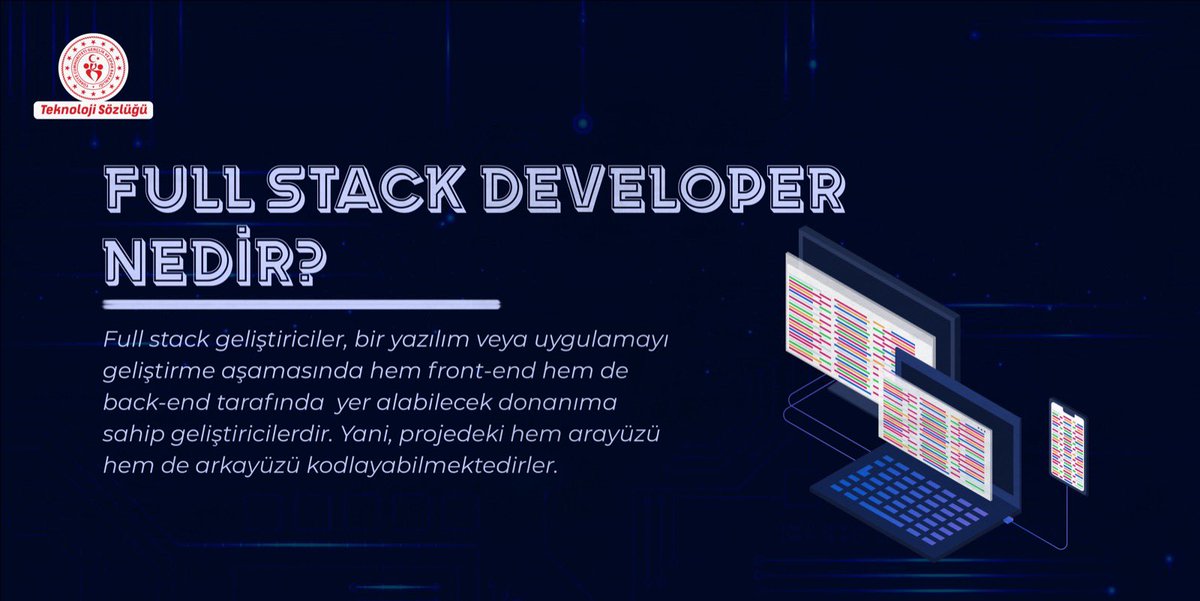 💻Full Stack Developer nedir ?

#TeknolojiSözlüğü