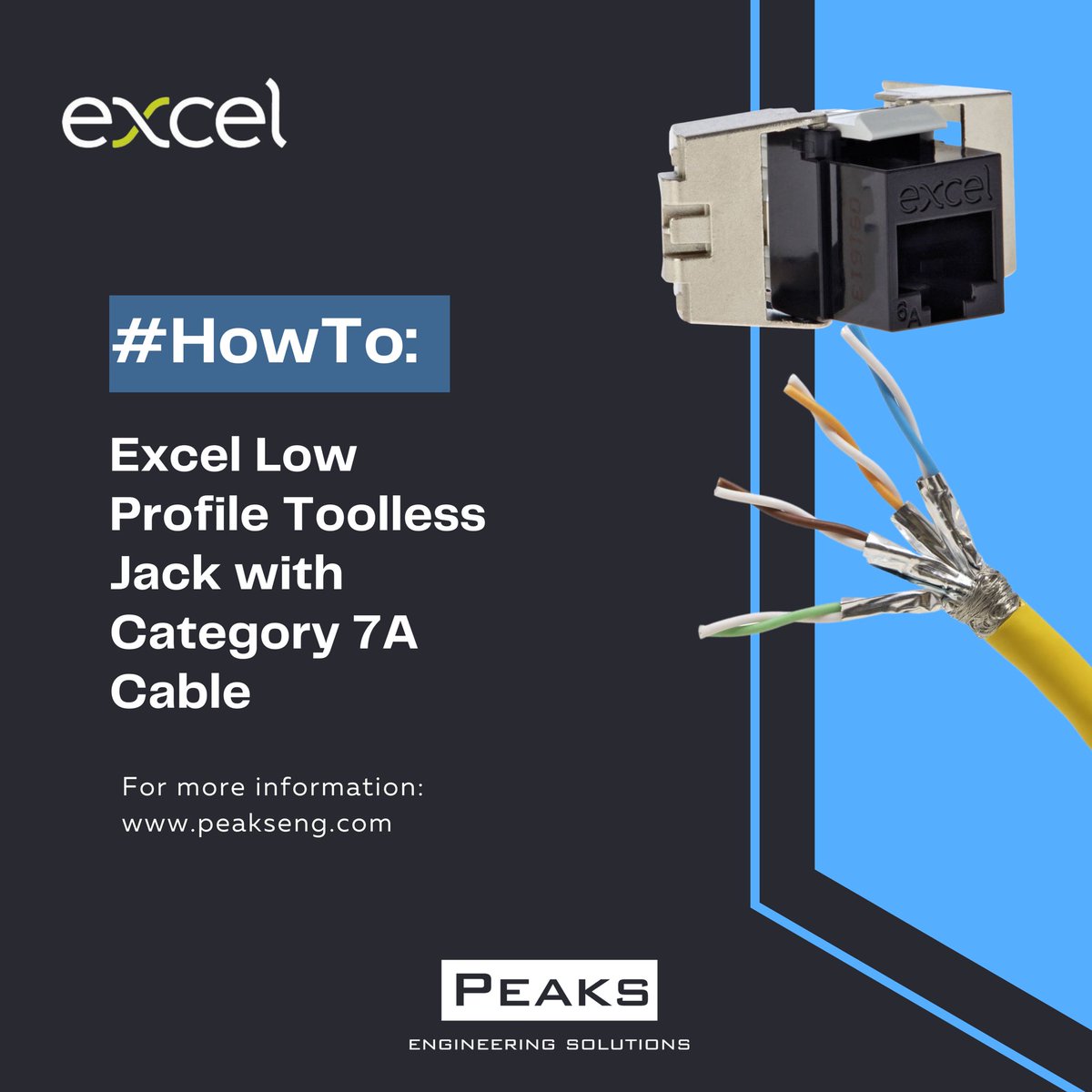 Peakseng_'s tweet image. Get to know and acknowledge about one of  #HowTo terminate the Excel low profile toolless jack with Category 7A Cable
You can find it in the link below that leads directly to the video youtu.be/h_cdf_LZzgI
.
#excelnetworking #learningvideo #youtube #peaksengineering