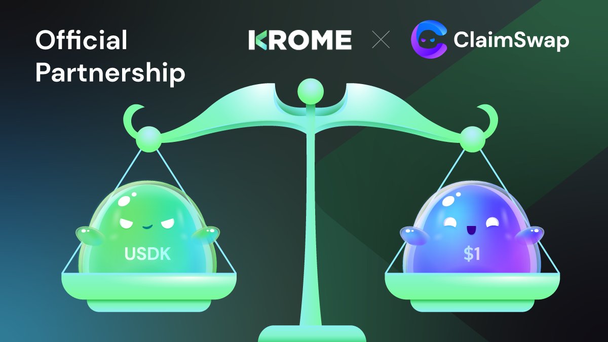 Krome X ClaimSwap 
Official Partnership Announcement

We are too thrilled to announce our Official Partnership with 
<a href="/Kromefinance/">Krome Finance</a> 

Krome Finance is a next-generation stable coin project with two token models.

Slime Bless Us👻
#CLA #KROME
