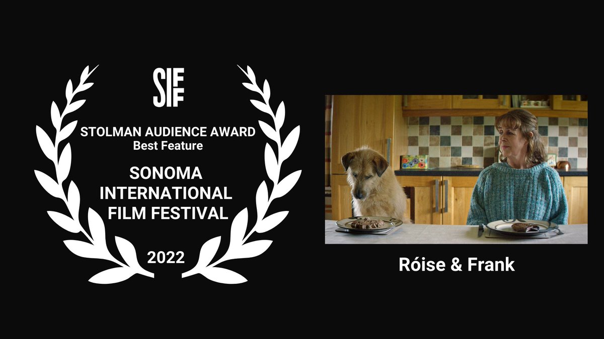 Wow go raibh míle maith agaibh @SonomaFilmFest!! #RóiseandFrank has won the Stolman Audience Award at #SIFF2022 🥳💚🐶🎉 @MacallaTeo @TG4TV