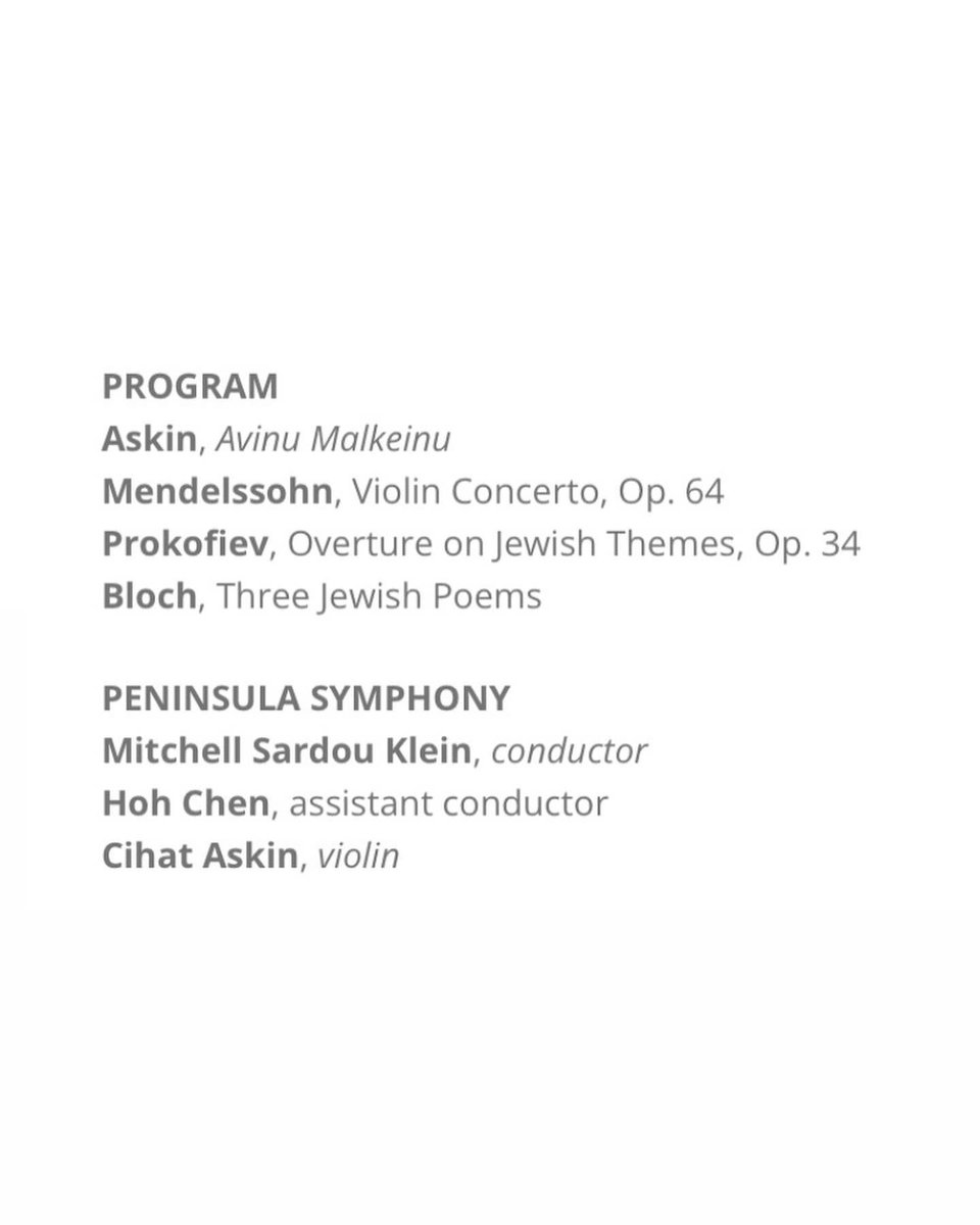 AskinCihat's tweet image. I am looking forward to play in this wonderful project.

Thanks to listeners in Bay Area, the first night is completely SOLD OUT.

#violinsofhope @peninsulasymph #champbelltheatre #mitchellsardouklein #amnonweinstein #avshalomweinstein #cihataskin #violinist