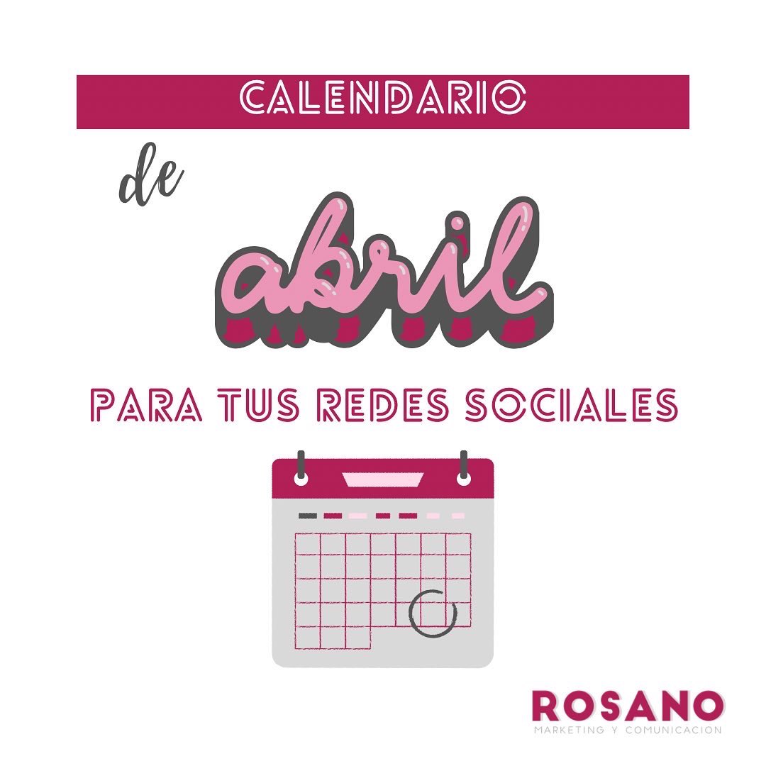 rosanomarketing's tweet photo. ‼️APROVECHA LAS FECHAS‼️

📅 Aquí tienes el #calendario de fechas para postear en #RRSS el próximo mes de abril.
#marketingdigital #redessociales 

👇🏼Hilo https://t.co/LmOEdexAis