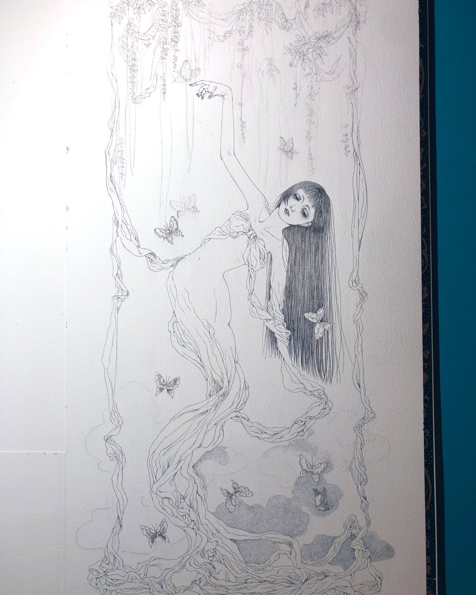 今日はこれにて。ずっと描いているのに変化がない。
#ペン画 #丸ペン #絵 #制作過程 #art #illustration #drawing #wip
