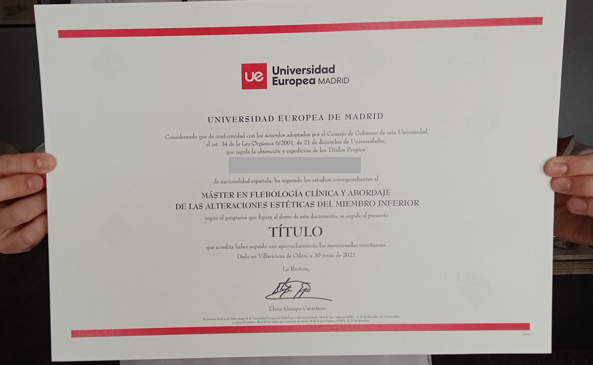 📃 Ya están los 30 Títulos del I Máster en Flebología Clínica y Abordaje de las Alteraciones Estéticas del Miembro Inferior, promovido por el CEFyL de la SEACV. 
🤝 Muy orgullosos de haber contribuido al conocimiento profundo de la flebología entre nuestros compañeros.