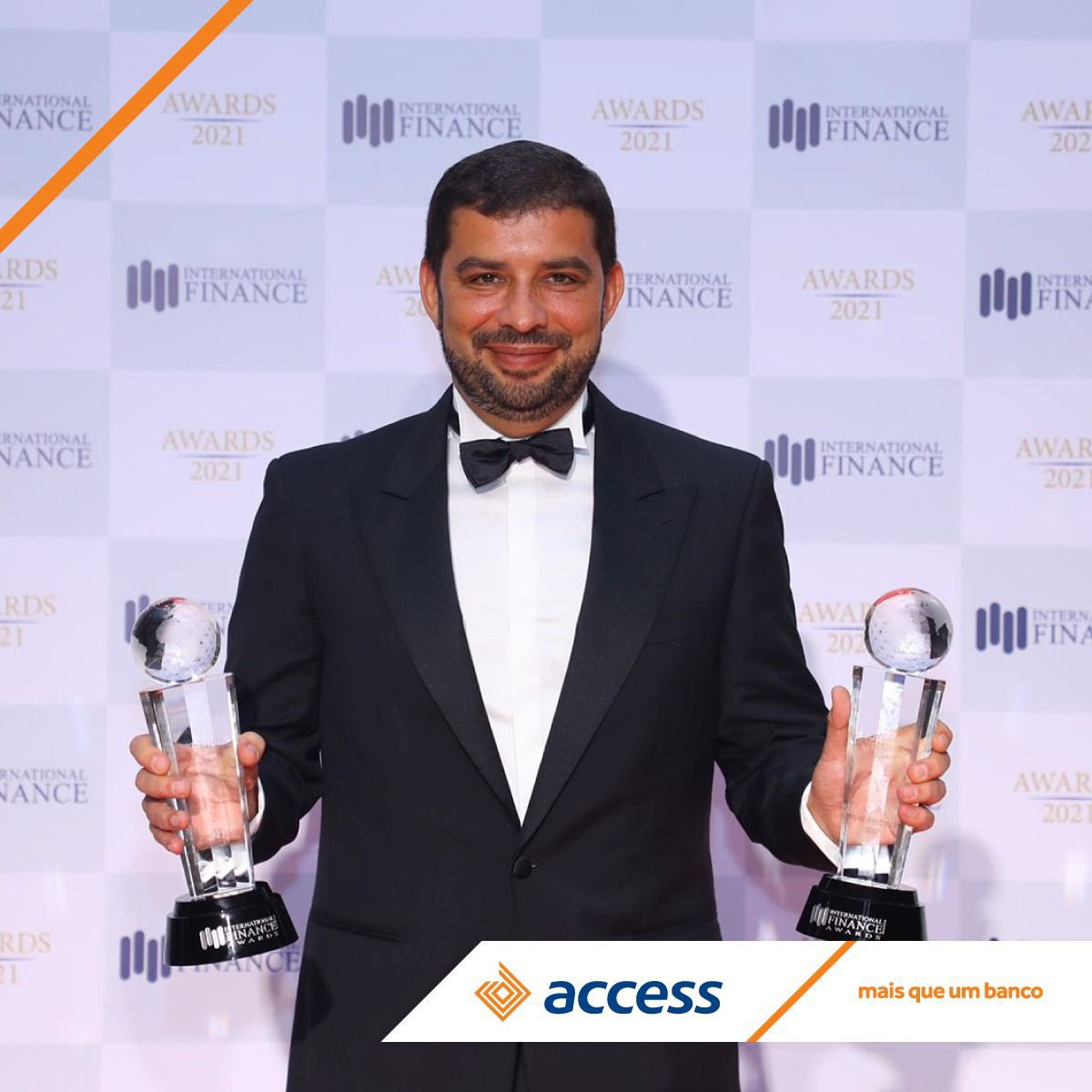 O Access Bank Mozambique foi premiado pelo Internacional Finance Award nas categorias Best Digital Bank Mozambique 2021 e Best Acquisition Bank Mozambique 2021.

A cerimónia de premiação teve lugar em Dubai, onde procedeu-se à entrega dos prémios ao Administrador Delegado.