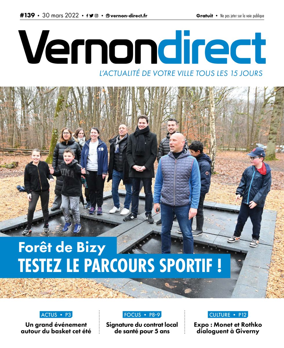 VilledeVernon's tweet photo. 📣#VernonDirect n°1️⃣3️⃣9⃣ est en ligne
A la Une : Forêt de Bizy, venez tester le parcours sportif ! 👟
Actus : Le SPN Basketball remporte l'appel à projets ! 👏
Santé : une nouvelle stratégie pour 5 ans 👨🔬
Associations : Une ressourcerie pour #Vernon 👕
👉https://t.co/78la3WSC31 https://t.co/6hYpyDvdIi