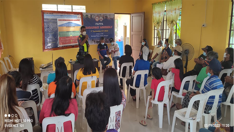 MpsSablan's tweet photo. CASCADING OF PATROL PLAN 2030. PEMS Crismar P. Hib-aton discussed with the Barangay Officials and Constituent of Barangay Pappa, Sablan Benguet the Patrol Plan 2030 of the Organization. #PATROLPLAN2030 #PROCOR #BENGUETPPO https://t.co/jKyWBTBKwE