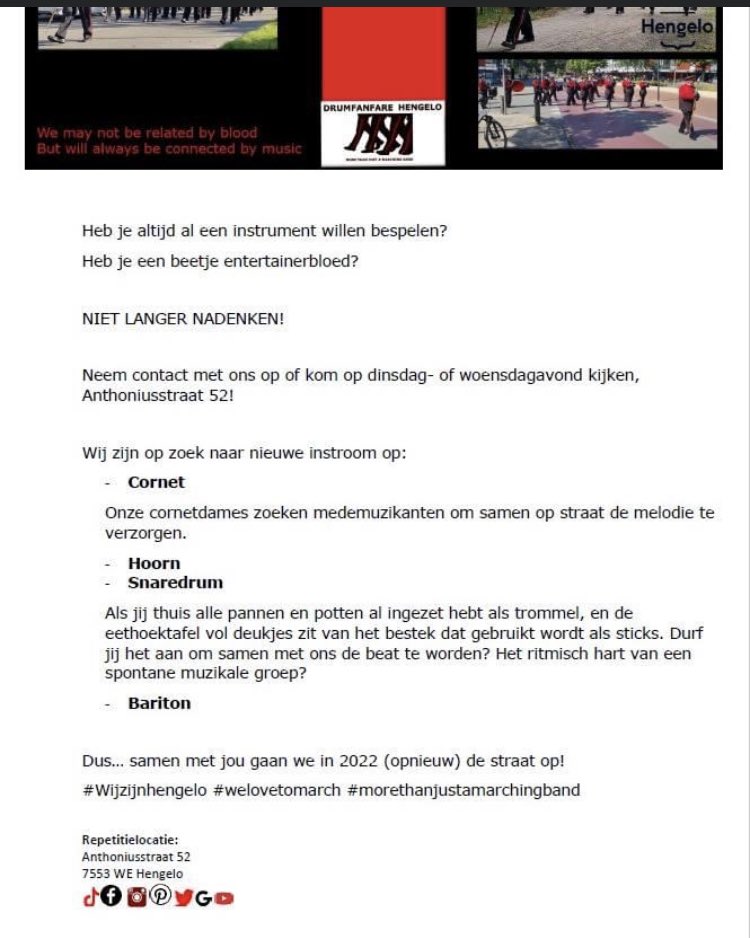 Drumfanfare Hengelo (@drumhengelo) on Twitter photo 
