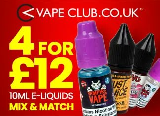 EcigClick's tweet photo. 4 x 10ml #ELiquids for ยฃ12 - including big brands such as #VampireVape, #JustJuice and #IVG - visit @vapeclub ! https://t.co/4zPUDkX483 #VapeDeal #Ecigclick https://t.co/8Byq489Jqp
