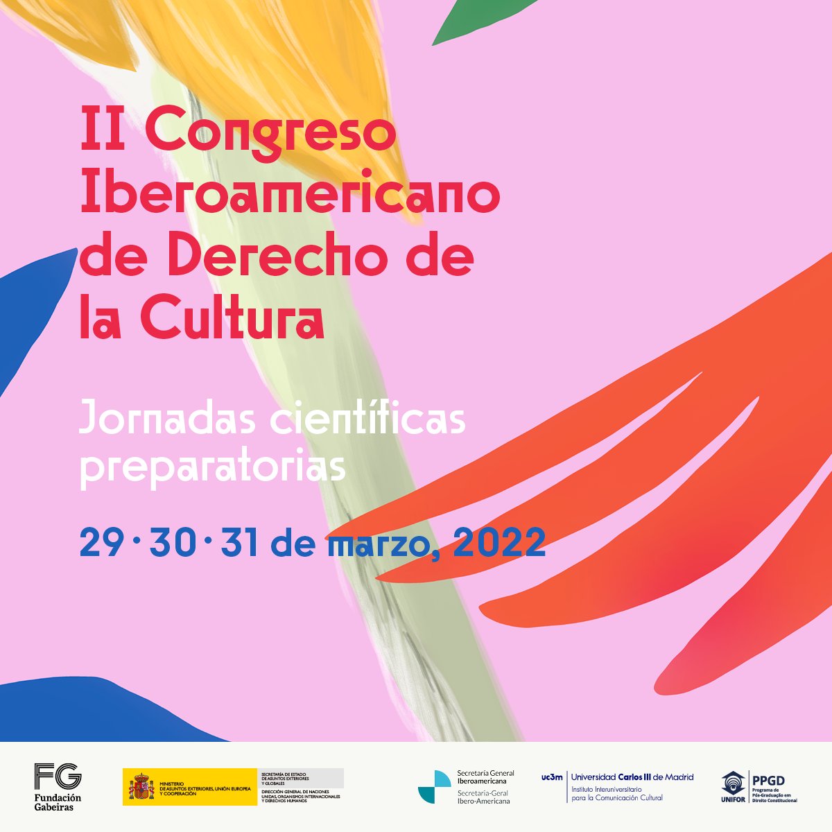 HOY | Comienzan las Jornadas Científicas preparatorias del II Congreso Iberoamericano de #DerechodelaCultura, organizadas por la <a href="/FundGabeiras/">Fundación Gabeiras para el Derecho y la Cultura</a> con el apoyo de la <a href="/SEGIBdigital/">SEGIB</a>.
📆29, 30 y 31-MARZO.
Info ✍️inscripción gratuita: bit.ly/3KIvFk6
🔴Transmisión en streaming.