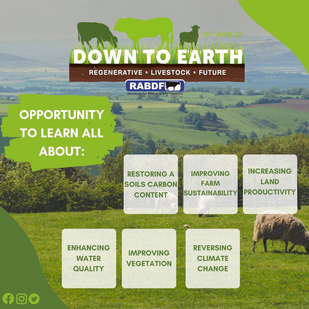 💭What is @downtoearthuk_ ?

A brand new one-day event aimed at ALL livestock farmers, showcasing practical regenerative farming techniques that can improve productivity, reduce input costs, and protect the environment🌱

Book your ticket now👉projectdowntoearth.co.uk/visiting/book-…

#DTE22