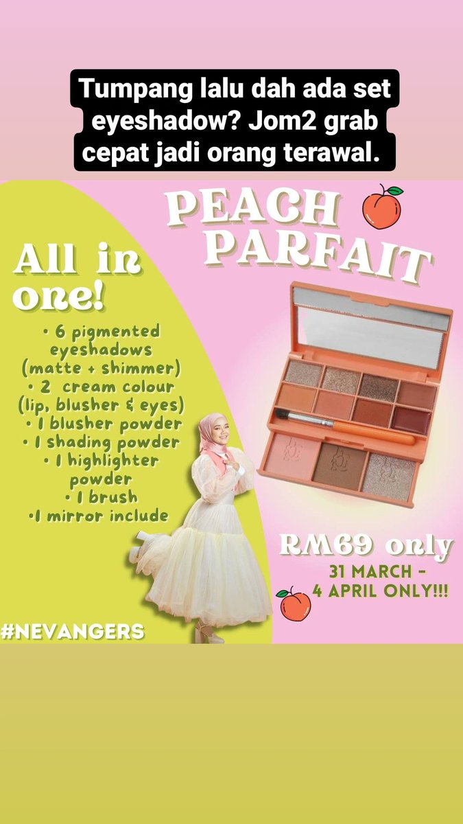 _NaniNajwa's tweet photo. Jadi orang terawal untuk grab 😁 obsess eyeshadow ++++ free mascara + eyeliner set come with eyebrow.
Wowwww
https://t.co/MPl67CvSGu
#obsesscosmetics https://t.co/7MY6PqZKX3