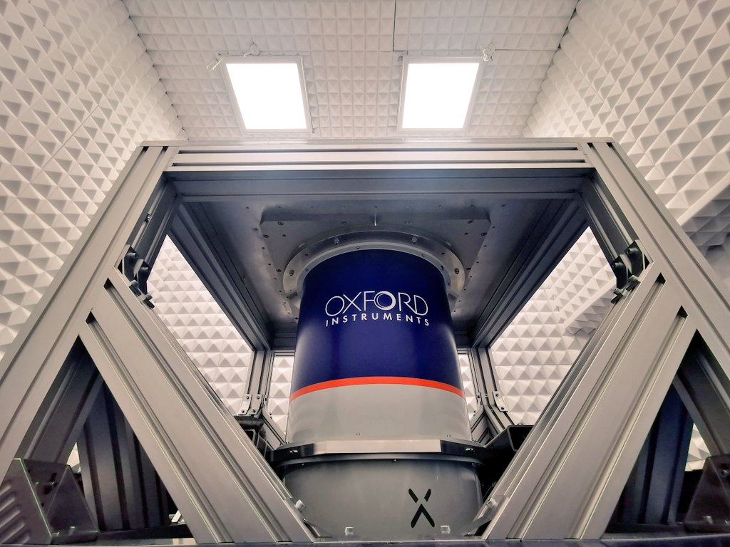 MacroQuantumMat's tweet photo. Our @OxInst PROTEOX Dilution Refrigerator has been installed in its custom-built ultra-low vibration enclosure. Things are ramping here in the Kane, and exciting science is to follow! #Cryogenics #Quantum #IrishScience https://t.co/d4b8GC4Fod