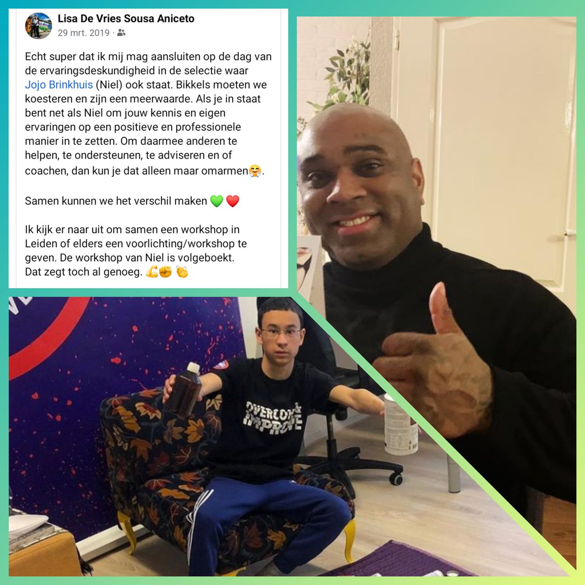pasopvoorlover2's tweet photo. Terugblik 2019: Dag van de ervaringsdeskundigheid!
Op deze dag gaf Niel Brinkhuis een workshop en o.a. Naïm Abed en ik samen.#ervaringsdeskundigheid #seksueleuitbuiting #Lymiez #Lyme #trauma #ziekte #ondermijning  #detentie #bikkels #jeugd #dagvandeervaringsdeskundigheid #twente https://t.co/5DC4OXhwhv