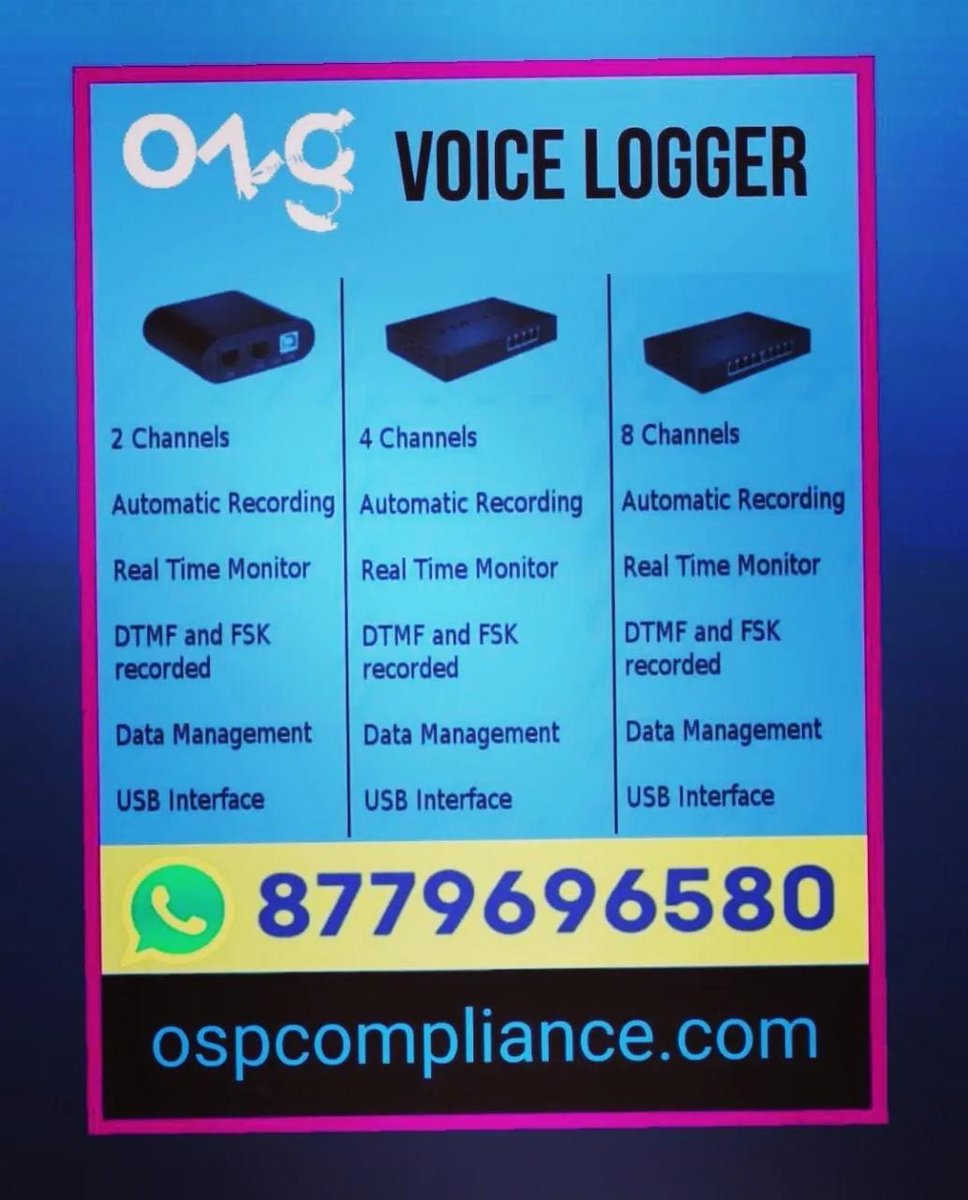 OspLicense's tweet photo. #VoiceLogger: Data &amp; Call Records Management, DoT /OSP Compliance for Call Center &amp; BPO in India

📲 https://t.co/PdkHVSB3zn

📲 https://t.co/ETaGxuoyZk

#callcenterscam #WFH #OspLicense #OzgLawyers #OzgLaw #cybersecurity #DoTlicense #OSP #DoTCompliance #OspConsultant #CallCenter https://t.co/55DWGMv0N7