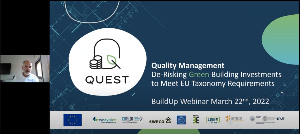 QUEST_H2020's tweet photo. 🤔Missed our #webinar last week on the #EUTaxonomy and how to de-risk #green #investments going into #building projects?

👉Watch the #recording now: https://t.co/8Y7meXoAgj https://t.co/0TgsEsu3jb
