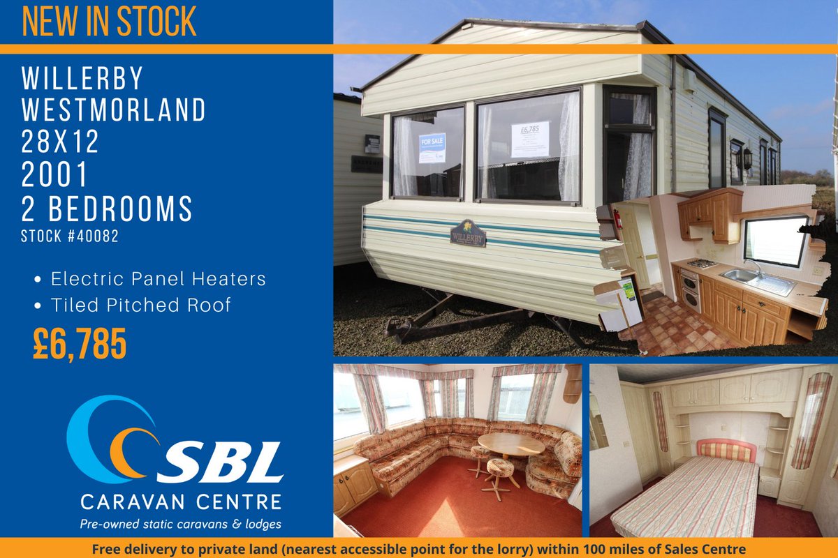 SBLcaravans's tweet photo. New in stock: Willerby Westmorland 28x12 2 bed 2001. Stock number 40082. Price £6,785. https://t.co/CTC9IPY1Oc