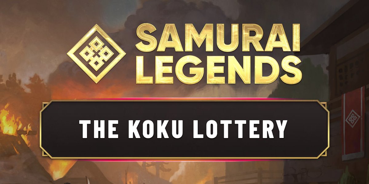 samuraiverse's tweet photo. ⛩ The KOKU Lottery ⛩

It's almost $SMG and $KOKU launch day, and we're introducing the $KOKU Lottery to mark the occasion 😎

Players will be able to commit a % of their daily $KOKU earnings to win land and samurai #NFTs.

Read more: https://t.co/yMPFOD2ui0

#GameFi https://t.co/usb08USMvB