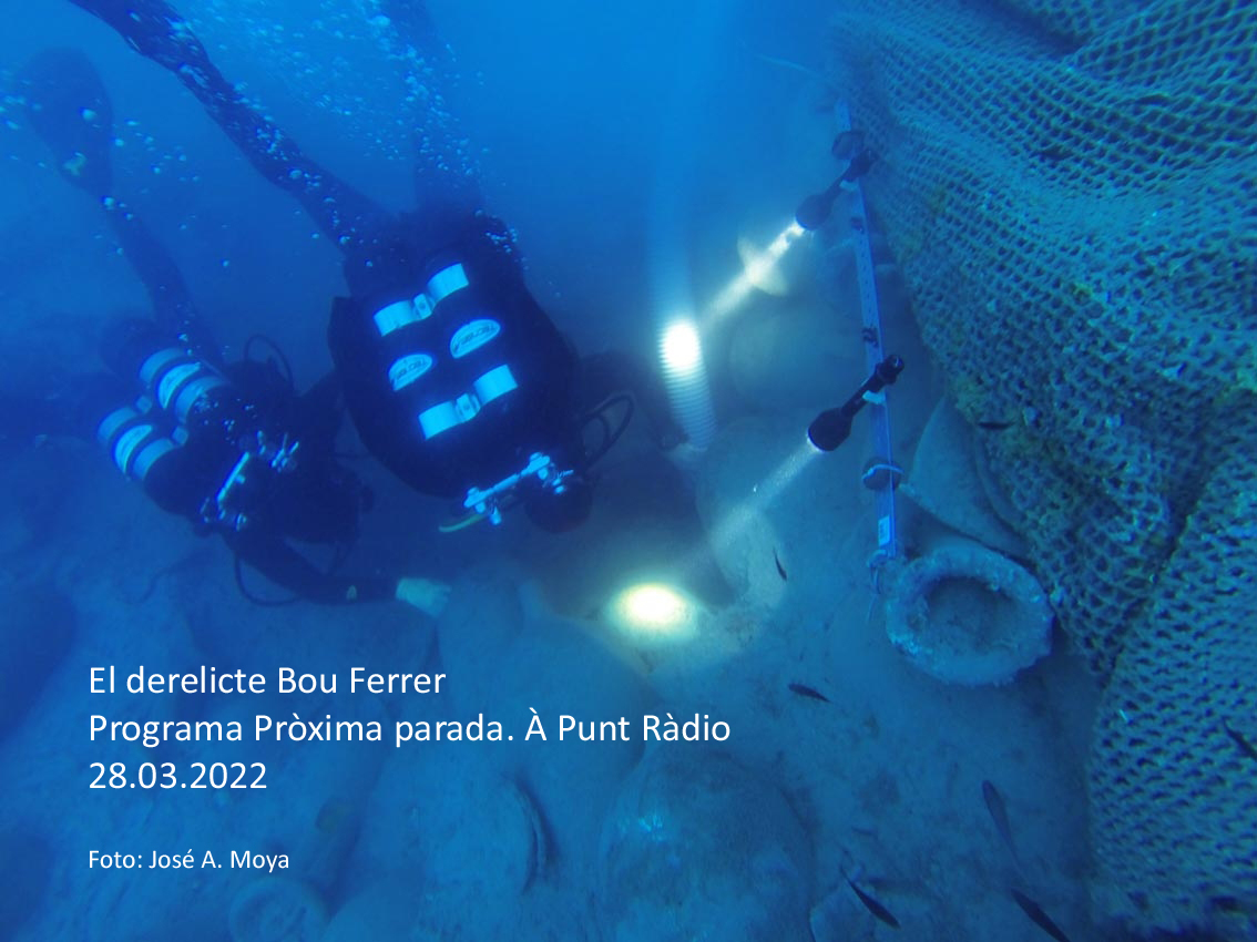 vilamuseu's tweet photo. Ahir vam rebre la visita dels reporters del programa @ProxParadaAPunt d' À Punt Ràdio per a parlar en directe sobre el derelicte @BouFerrer Ferrer
Ací us deixem el podcast.
https://t.co/XqQmDmR3c9
#bouferrer #arqueologiasubaquatica
#lavilajoiosa
@AjtVilaJoiosa https://t.co/Sj4yWUOyuZ