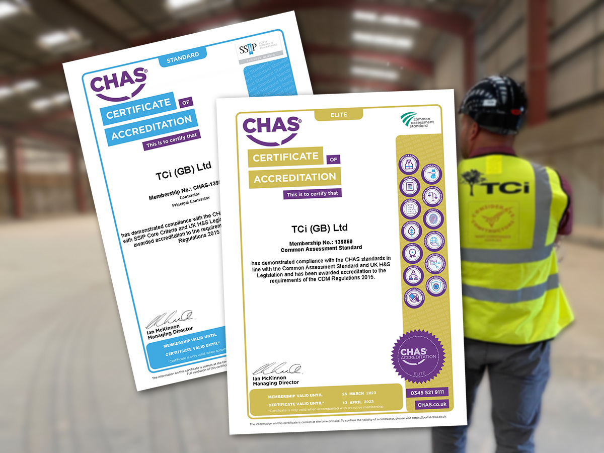 TCiGB's tweet photo. Woohoo, we've achieved @CHAS2013Ltd #Elite #accreditation! Following audits of safety, procurement & operational procedures, TCi has been approved for the top level certificate to the requirements of the #CDMregulations #PAS91 #SSIP and #CAS #commonassessmentstandard #compliance https://t.co/cEPRamfNQI