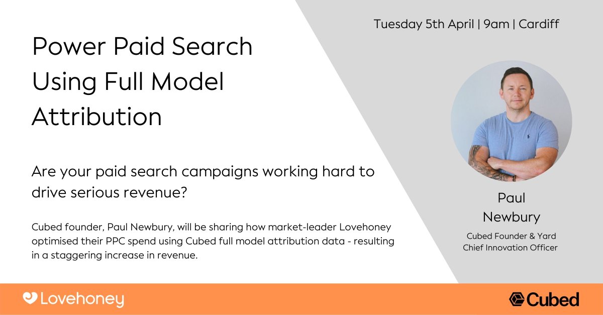 Cubed - Next-gen MTA driving marketing ROI (@withcubed) on Twitter photo We'll finally be hosting our Digital Marketing Drop-in event on the 5th of April after some rescheduling due to illness
Head over to our event page or reach out to andrew.skinner@cubed.email. bit.ly/3MzxeTn #Attribution #MarketingROI #PPC We'll finally be hosting our Digital Marketing Drop-in event on the 5th of April after some rescheduling due to illness
Head over to our event page or reach out to andrew.skinner@cubed.email. bit.ly/3MzxeTn #Attribution #MarketingROI #PPC