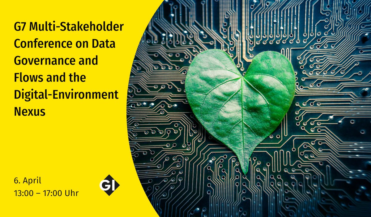 📣Nicht verpassen! Am 6. April veranstaltet @BMDV_bund eine <a href="/G7/">G7</a>-Konferenz zu #Daten &amp; digitaler #Nachhaltigkeit: Elisabeth Schauermann <a href="/e_schauermann/">Elisabeth Schauermann</a>, Teamleiterin bei der #GI, moderiert das Panel "Greening the #DigitalTransformation"!🌿👏
Jetzt anmelden👉 bmdv-g7germany.de/stakeholder-co…