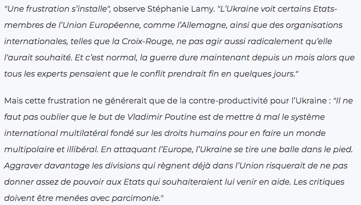 J'en parle dans une interview pour <a href="/RTBF/">RTBF</a>

L'objet de la contestation que la #Russie instaure dans les arènes discursives (#infowar) est "la légitimité dans la protection des population (russophones)"

Critiquer le <a href="/ICRC/">ICRC</a> est contreproductif pour l #Ukraine

rtbf.be/article/un-moi…