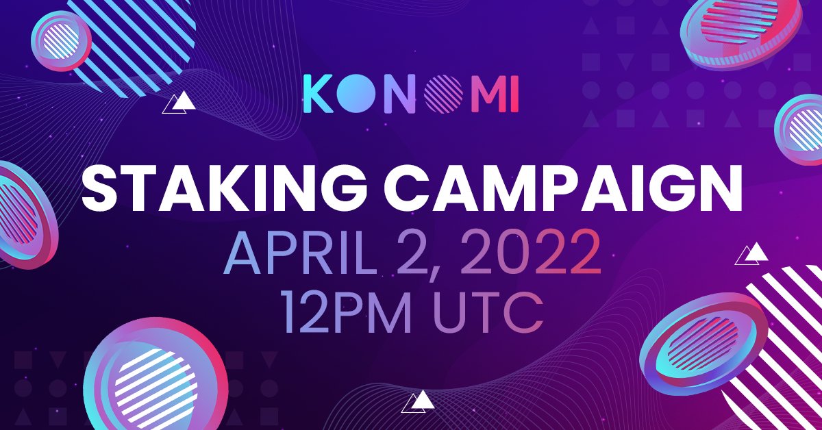 KonomiNetwork's tweet photo. Hodling $KONO in your wallet? 💰 The good news is here! 

Our #Staking Campaign is launching on April 2 at 12 PM UTC ⏰

Countdown from now and get ready to stake for an 80% fixed annualized rate 🤑🚀 https://t.co/cjYtWR2i98