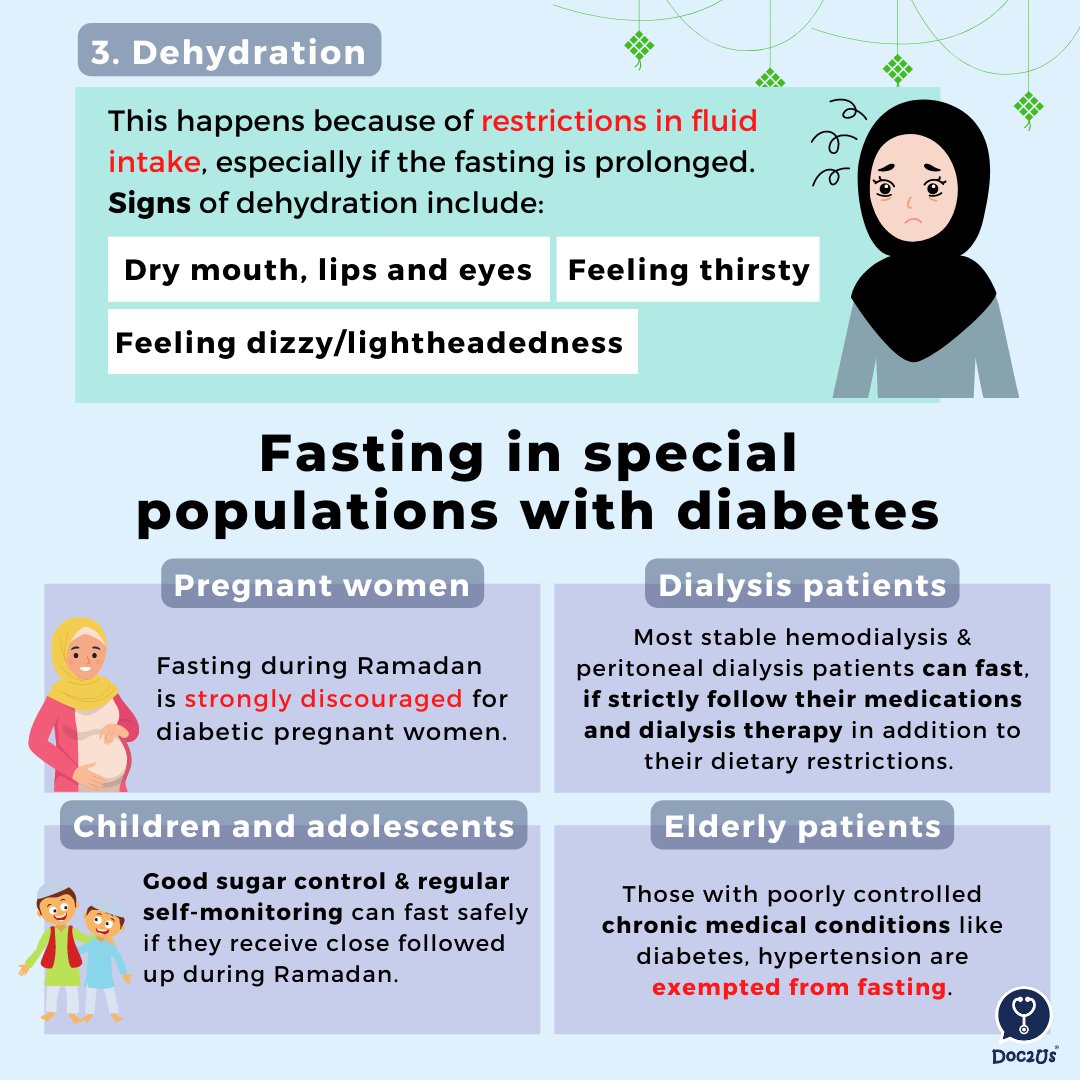 DOC2US's tweet photo. Muslims observe a fast throughout the month of Ramadan, eating only before sunrise (Sahur) and after sunset (Iftar). They are not allowed to eat or drink anything in between.
Read more: https://t.co/84E85J1l17
#Ramadan #diabetes #sahur #iftar #fasting #Talk2US #DOC2US https://t.co/2MFwm2rqGf
