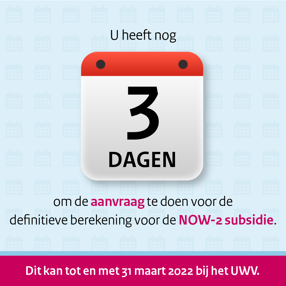 ⏰ Ben je werkgever en heb je in de coronacrisis NOW 2-subsidie ontvangen?

Vraag dan zo snel mogelijk een definitieve berekening aan bij het <a href="/UWVnl/">UWV</a>. ⤵️

uwv.nl/werkgevers/ove…