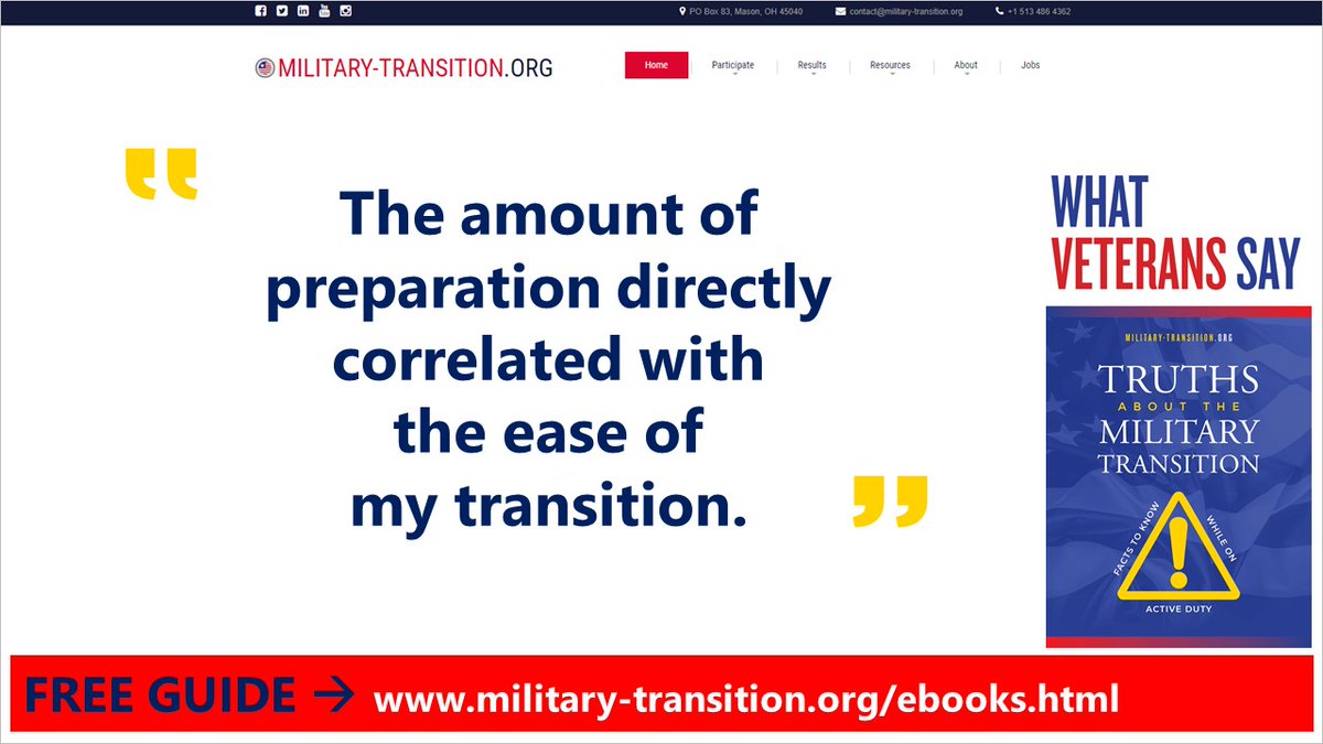 miltransurvey's tweet photo. https://t.co/2yHIF0aOrF
Lessons for #militarytransition 
#VetsHelpVets #vetlife #veteranlife #TransitionInControl #Service2Success #SuccessAfterServing #turn22to0 #usarmedforces #VeteranCauses #VeteransMatter #MilitaryTalent #BeyondMilitaryService #DD214 https://t.co/6S9RImFneL