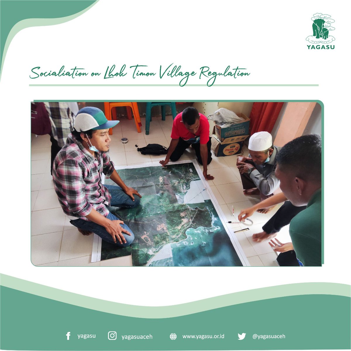 yagasuaceh's tweet photo. Yagasu held a socialization with the Village Head and the Lhok Timon village community, Aceh Jaya Regency. This time, the socialization discussed the spatial planning of Lhok Timon Village, which began with the determination of village boundaries,(cont) https://t.co/UARFvwdQ9l