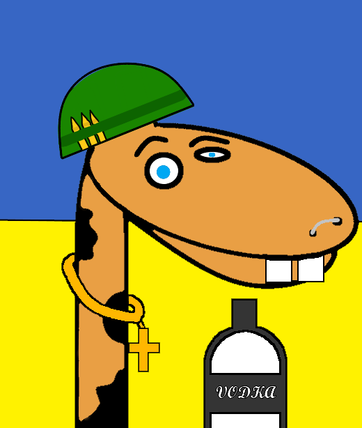 Cr4azyNF's tweet photo. New NFT. The army giraffe is here.# 15 - 1$ https://t.co/hvbgAWIjG7