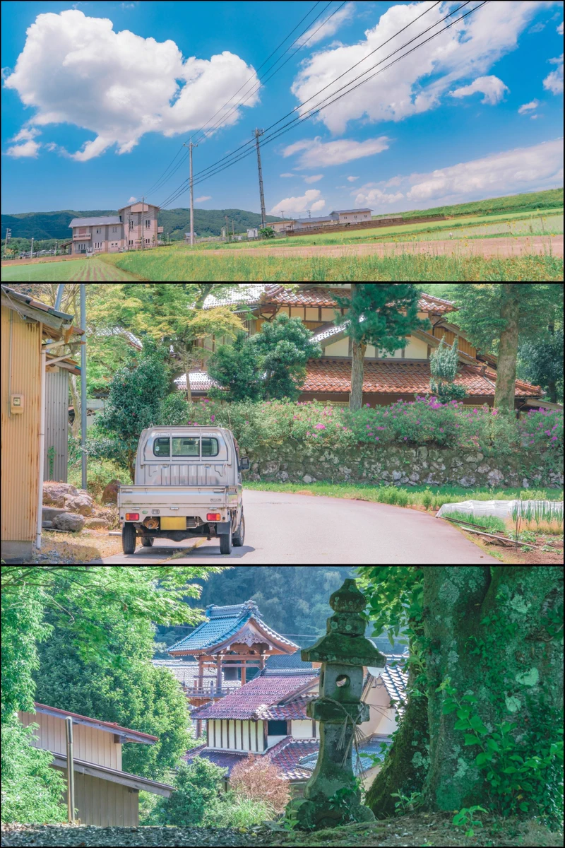 まるでアニメのワンシーンのような？田舎の風景が美しい！