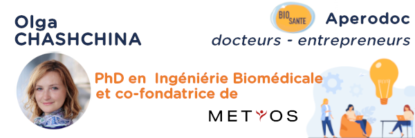 ABG_Asso's tweet photo. Voici la 2e #intervenante de notre #Aperodoc #PhD #entrepreneurs en #bio #santé : @OlgaChashchina #PhD en #Ingéniérie #Biomédicale et #co_fondatrice de @Metyos_health (incubée à @Polytechnique) ! Sa biographie, son parcours et les inscriptions, c'est là >> https://t.co/JJUQrEx3nJ https://t.co/0JuRpZR0TE