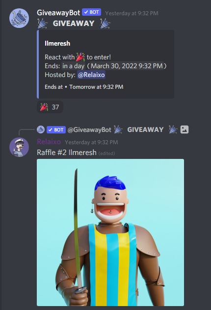 tzRaffles's tweet photo. 🎁GIVEAWAY!🎁

Giving away this cool Ukrainian @ilmeresh on our discord server! 

Join the server and enter the #freeraffles channel!

https://t.co/sTJisvKeVL

#nftgiveaway #cleannft #nfts #tezos #XTZ 

Also giving away an Alternative Ottez, Diplomat, TezApe &amp; Mekatron. https://t.co/uhaQFgltwU
