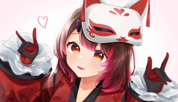 ポンポンきーつね! 
#ロボ子Art 