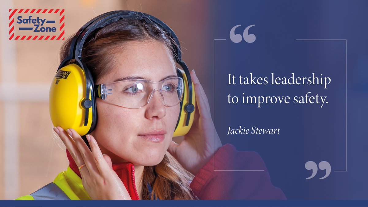 "It takes leadership to improve safety." Jackie Stewart #safety
